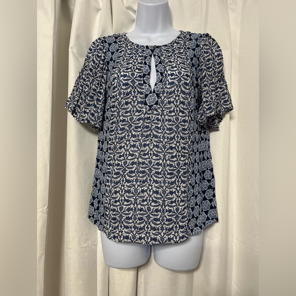 Lucky Brand Women’s Blue & White Top Size X-Small